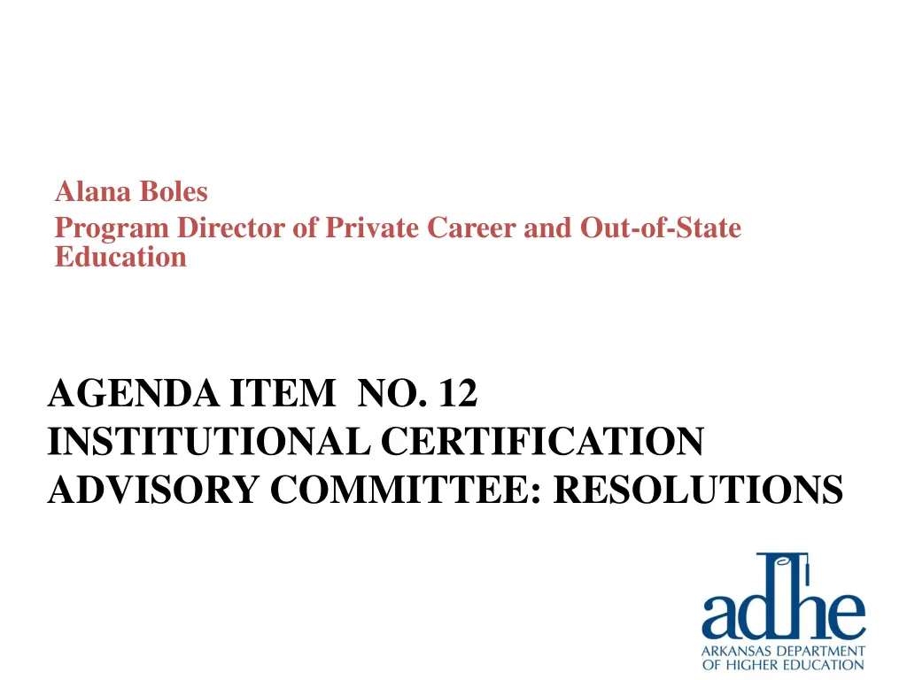 alana boles program director of private career