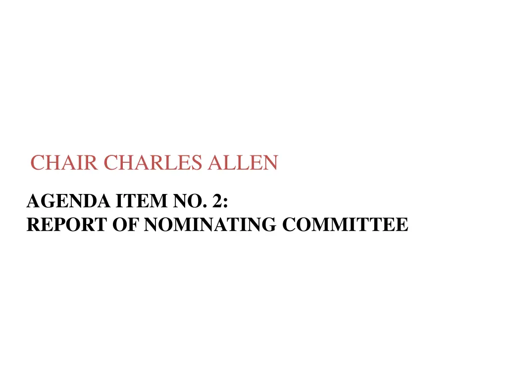 chair charles allen