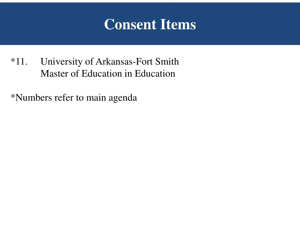 consent items
