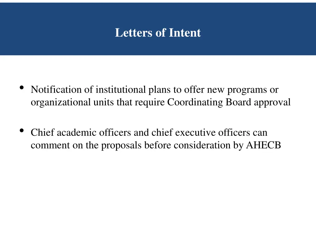 letters of intent