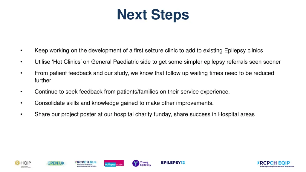 next steps
