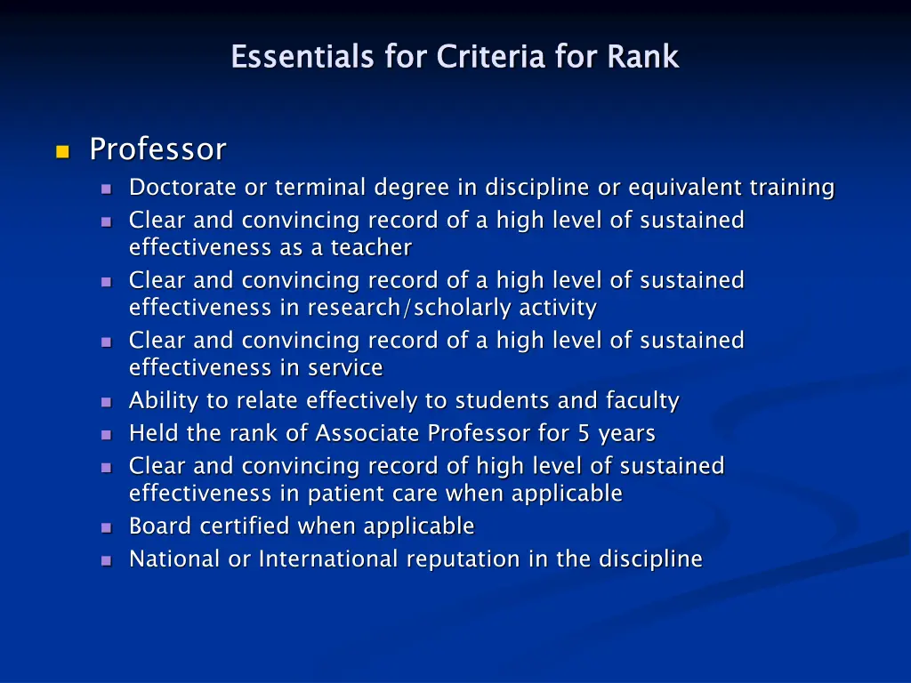 essentials for criteria for rank 2