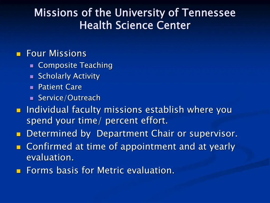missions of the university of tennessee health