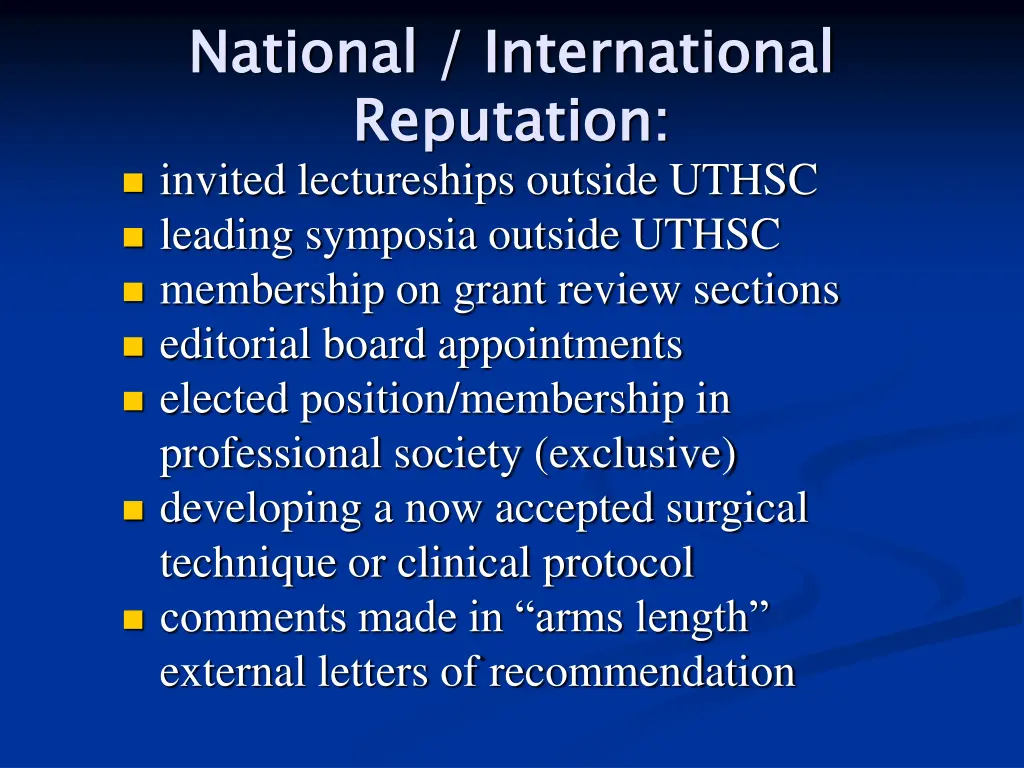 national international reputation invited