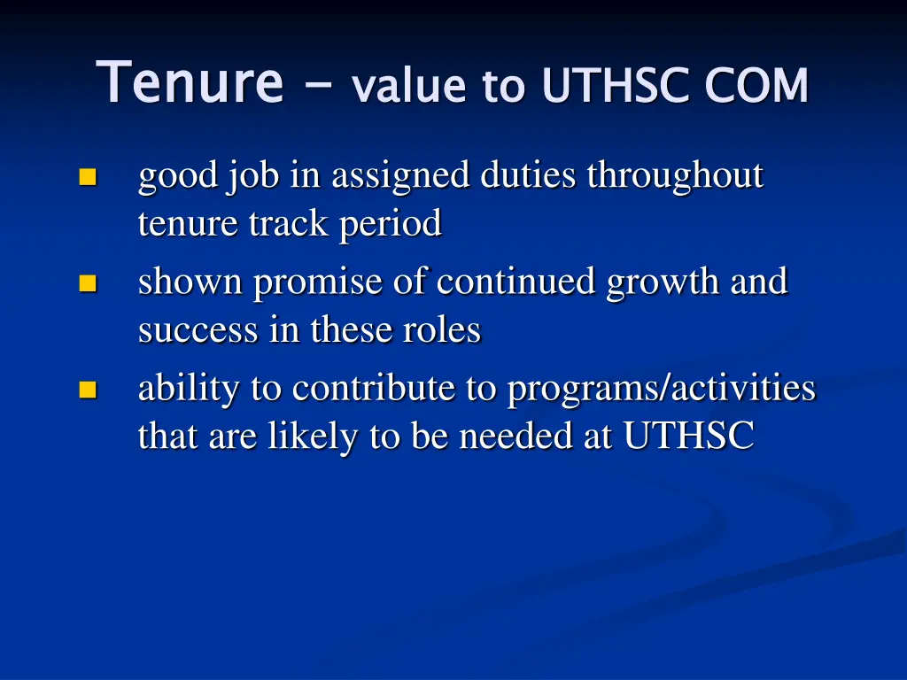 tenure