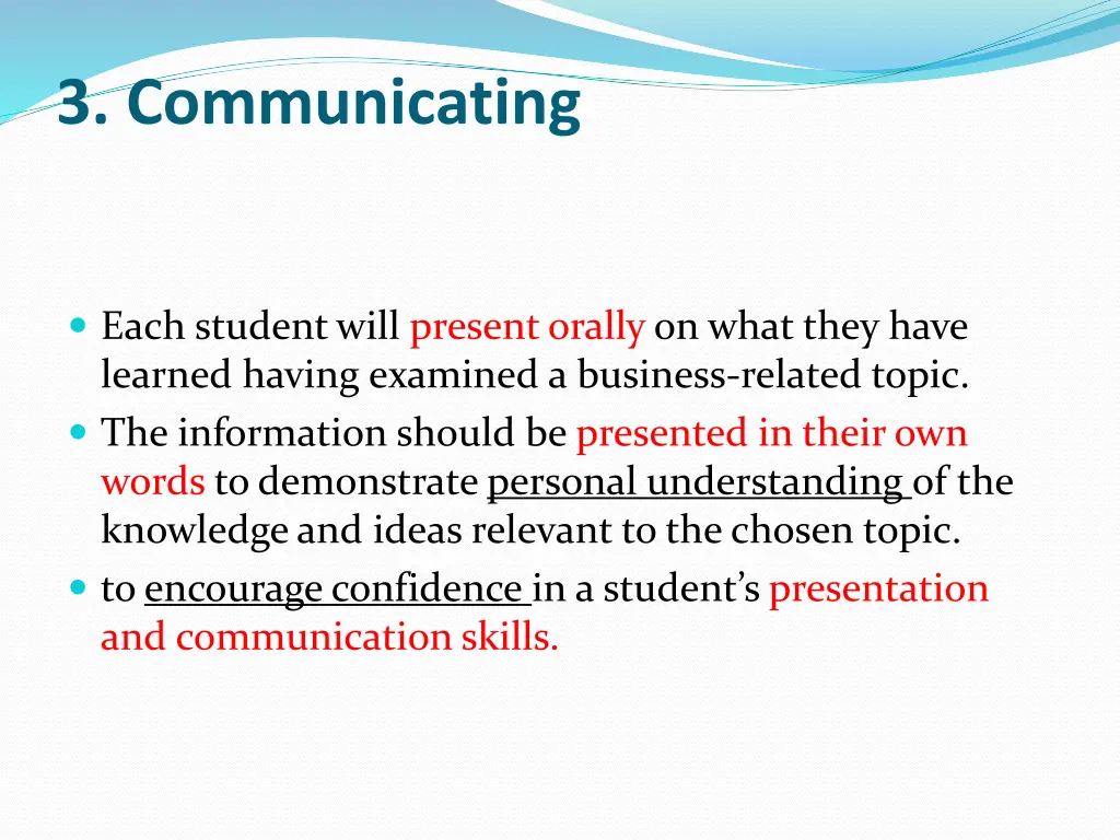 3 communicating