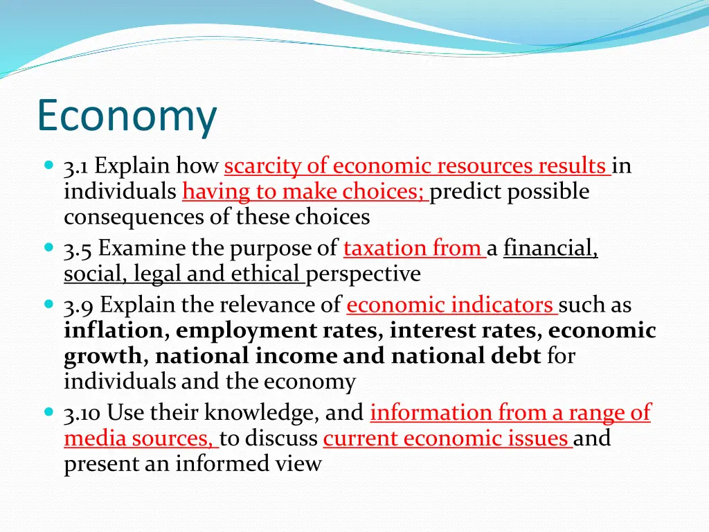 economy