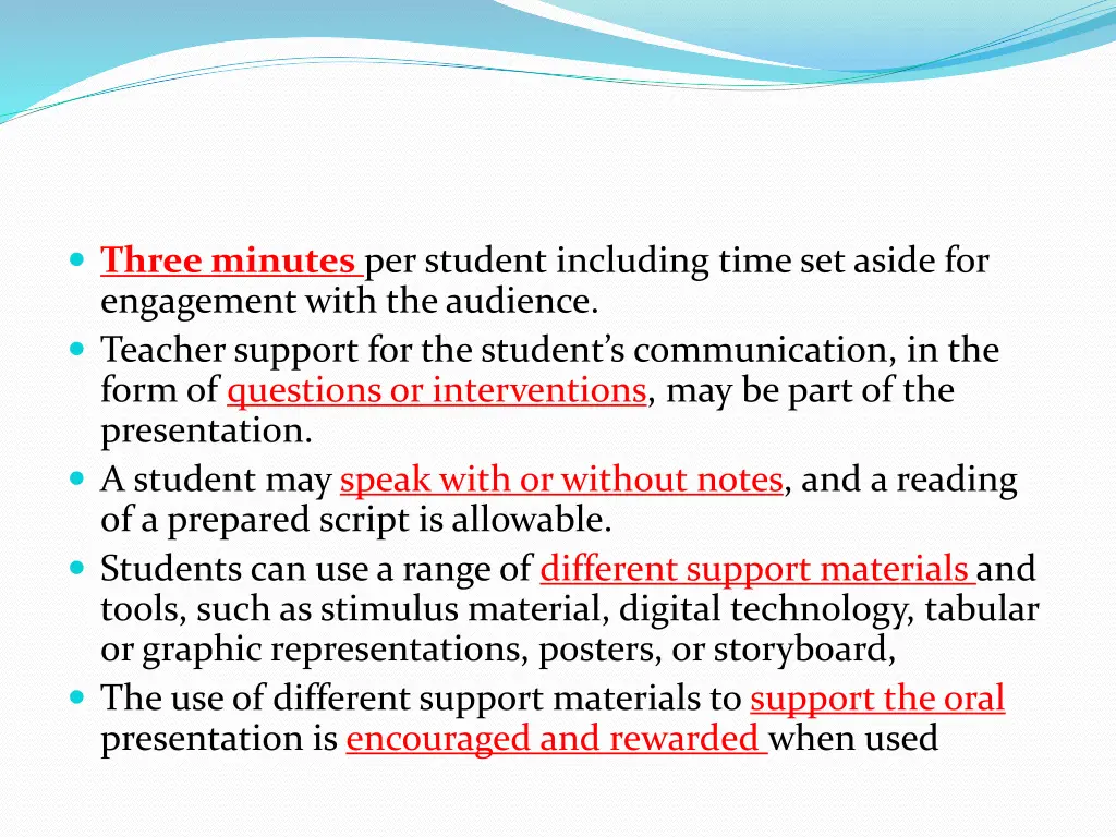 three minutes per student including time