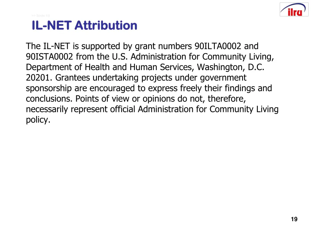 slide 19 slide 19 il il net attribution