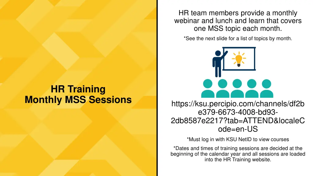 hr team members provide a monthly webinar