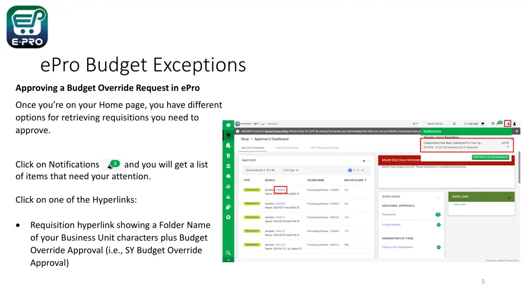 epro budget exceptions 3