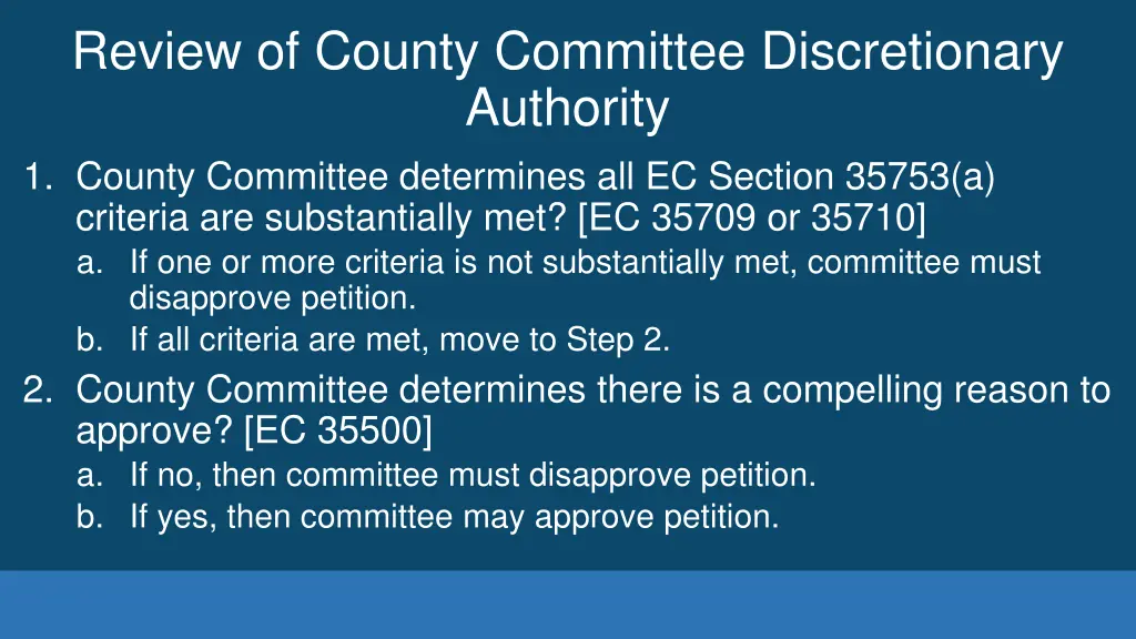 review of county committee discretionary