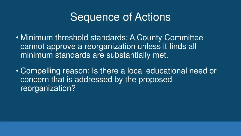 sequence of actions