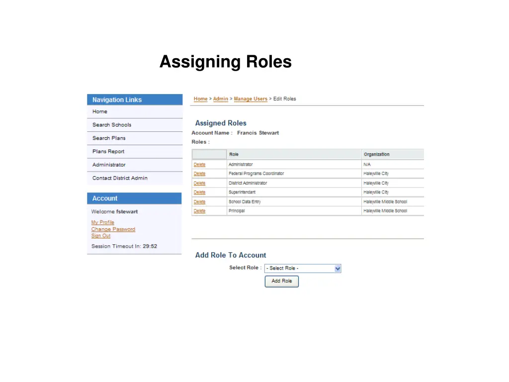 assigning roles