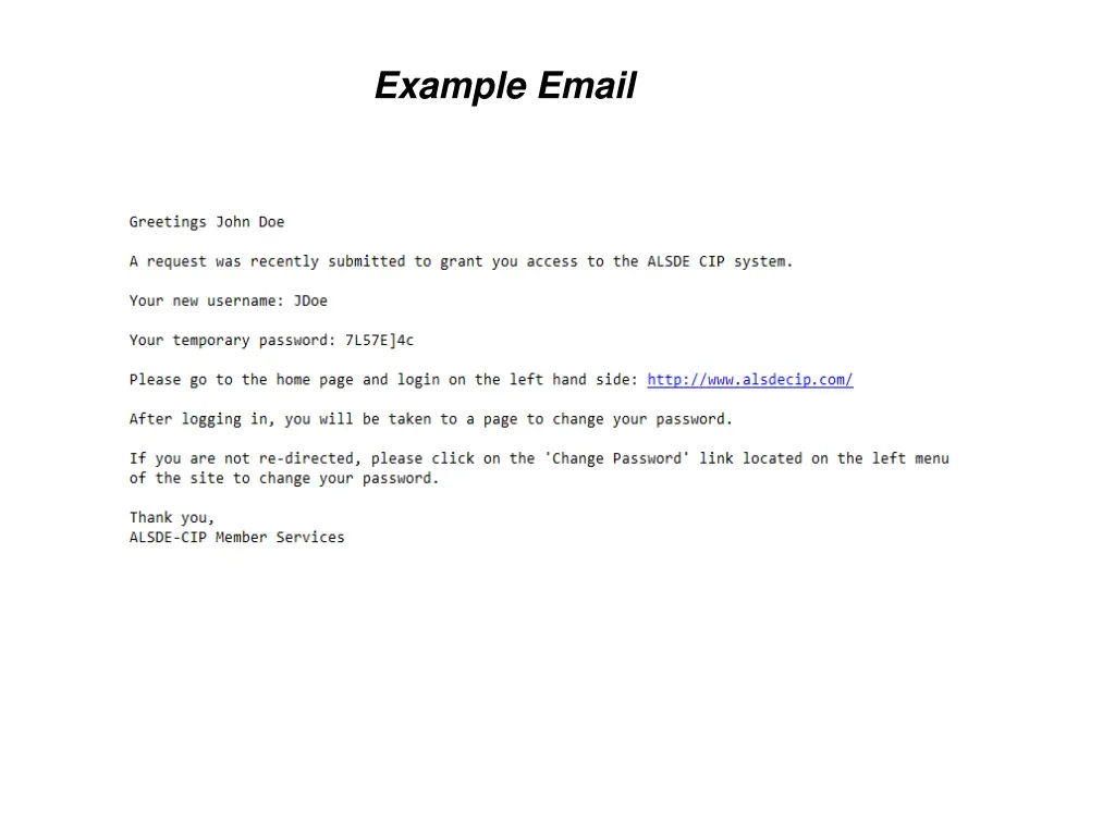 example email