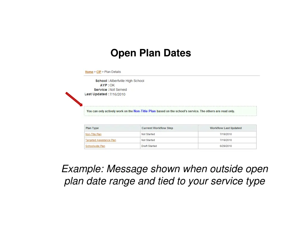 open plan dates 1
