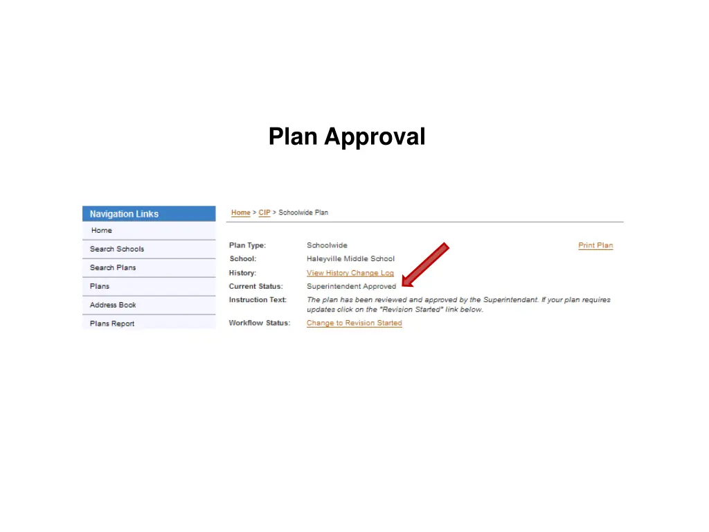 plan approval