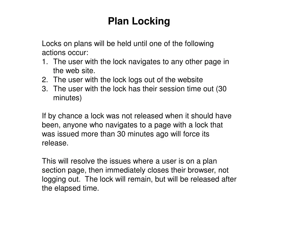 plan locking