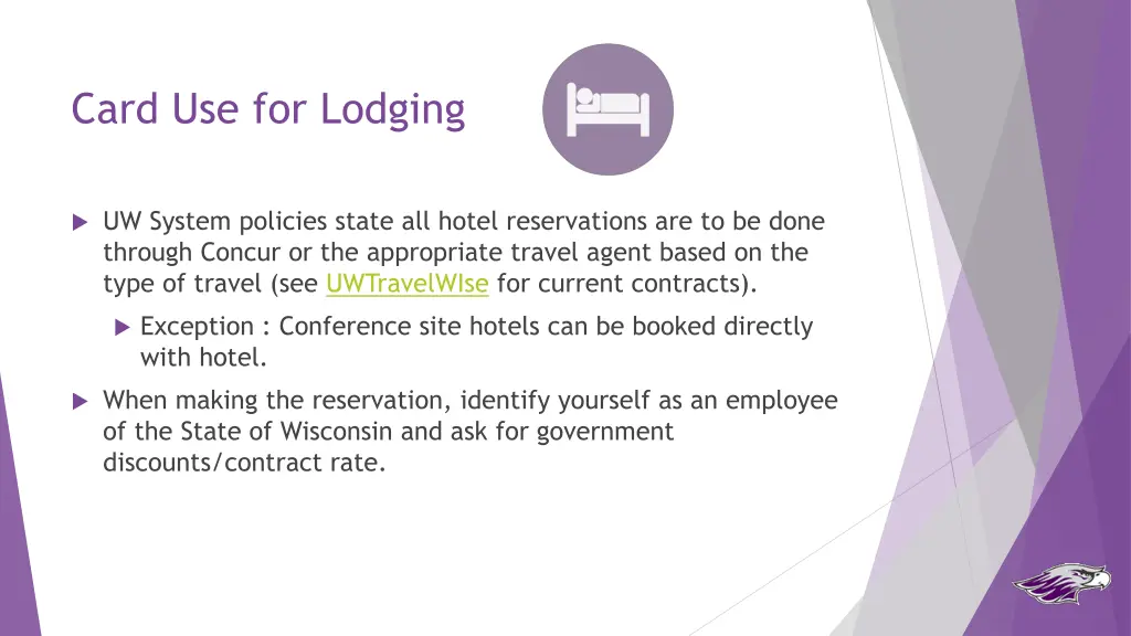 card use for lodging