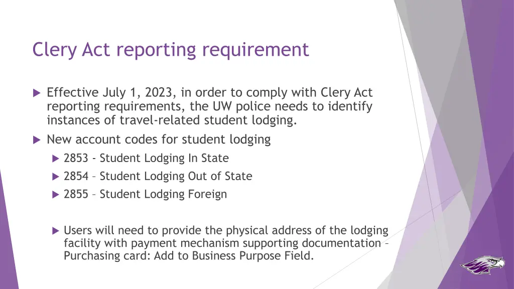 clery act reporting requirement