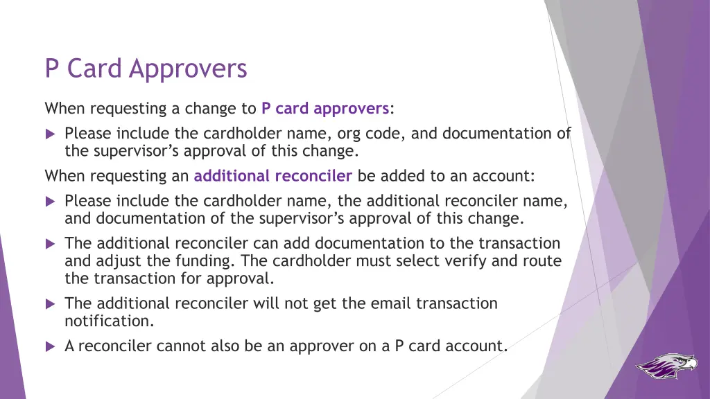 p card approvers