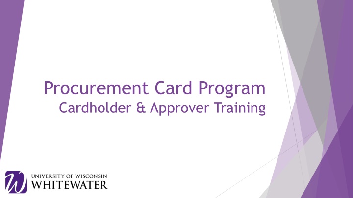 procurement card program cardholder approver