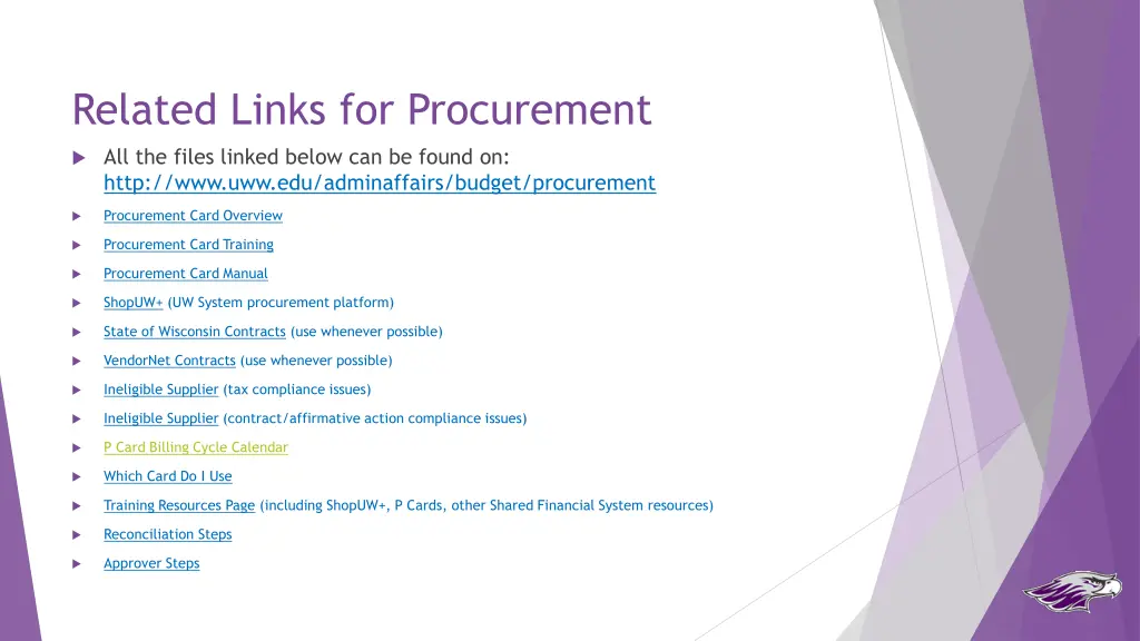 related links for procurement