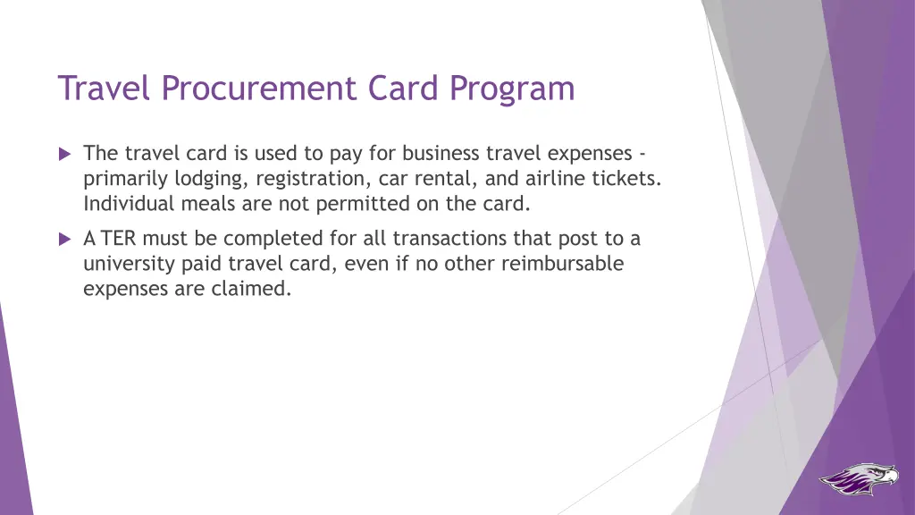 travel procurement card program