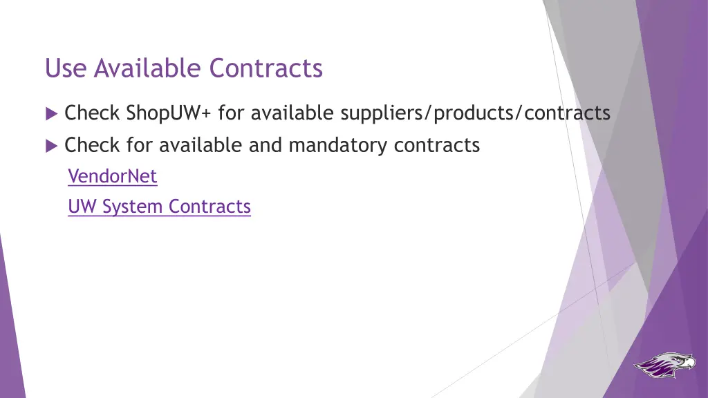 use available contracts