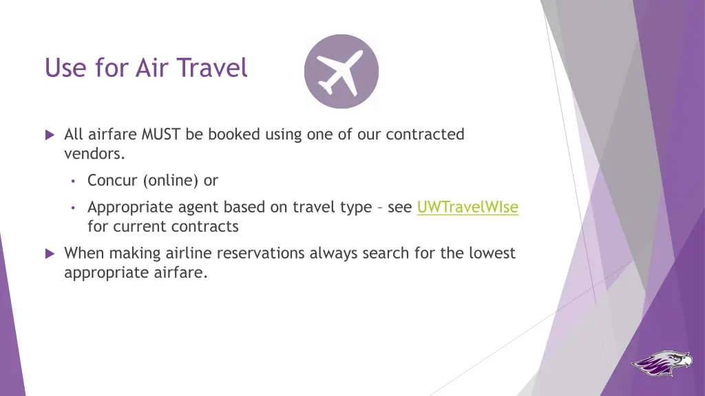 use for air travel
