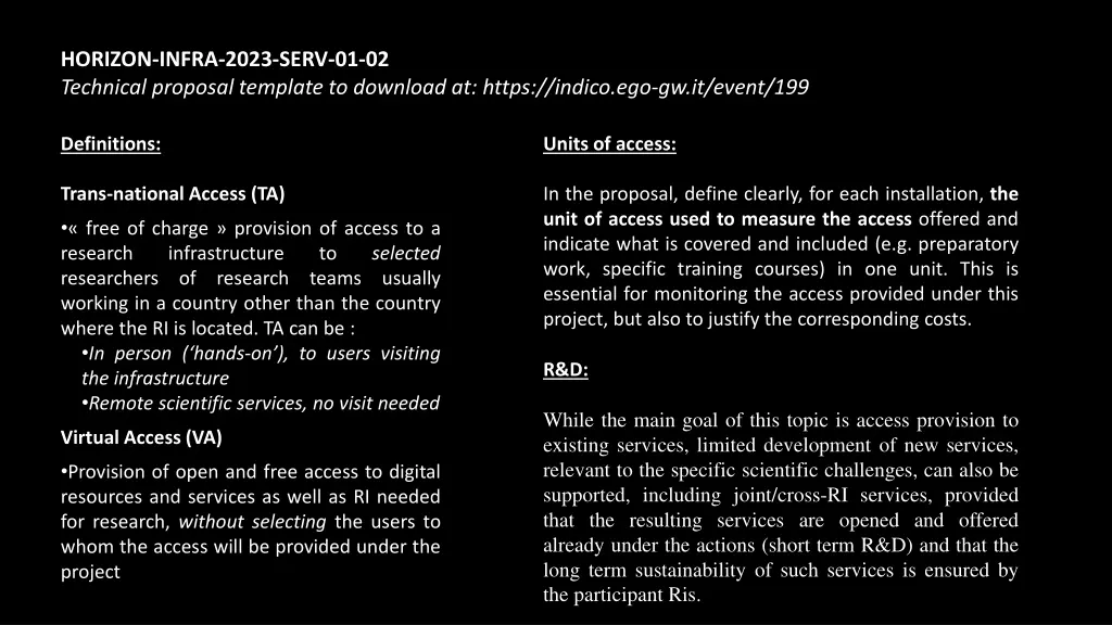 horizon infra 2023 serv 01 02 technical proposal