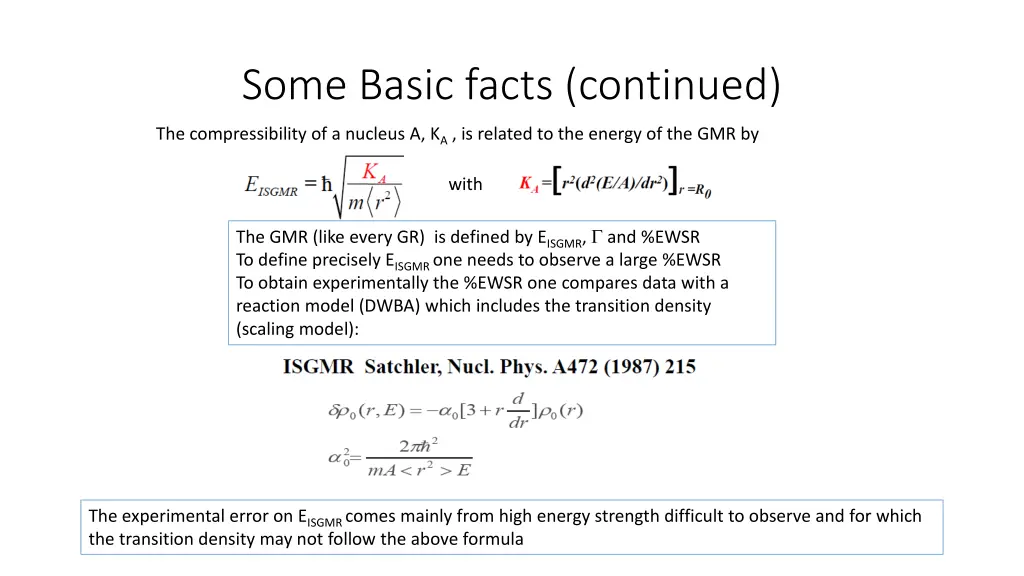 some basic facts continued