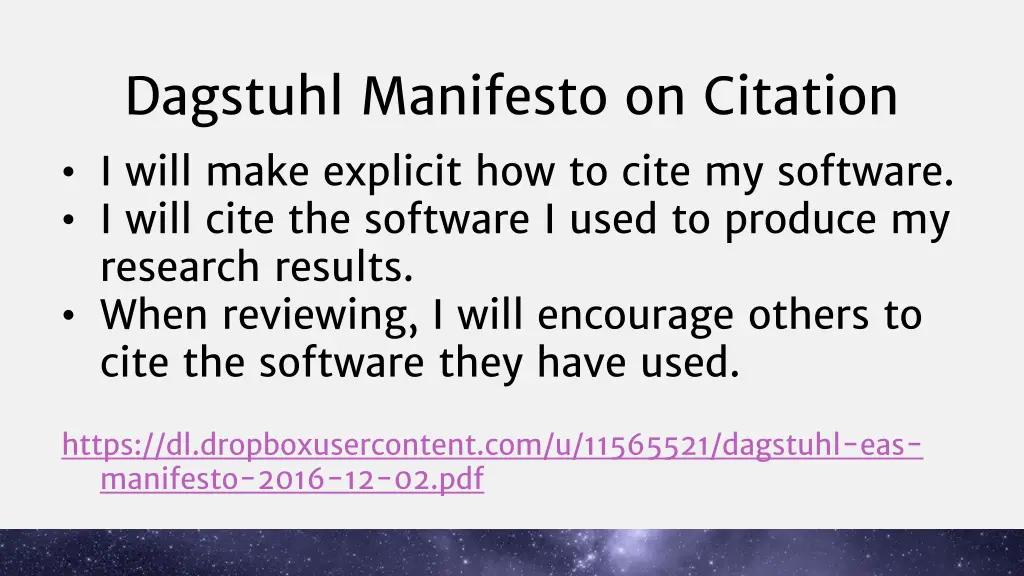 dagstuhl manifesto on citation i will make