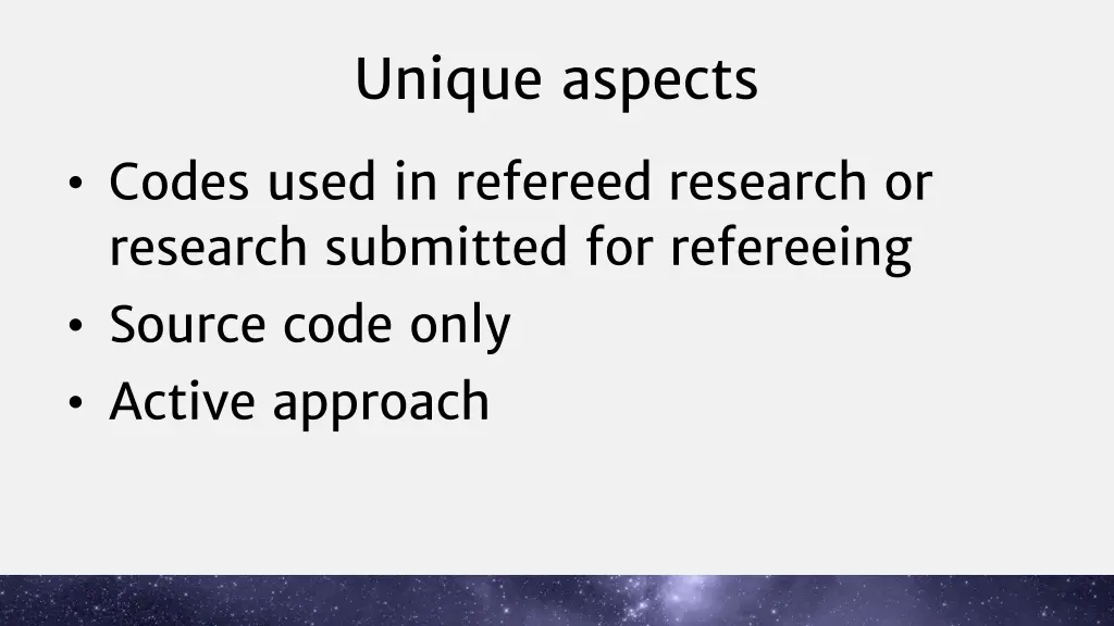 unique aspects