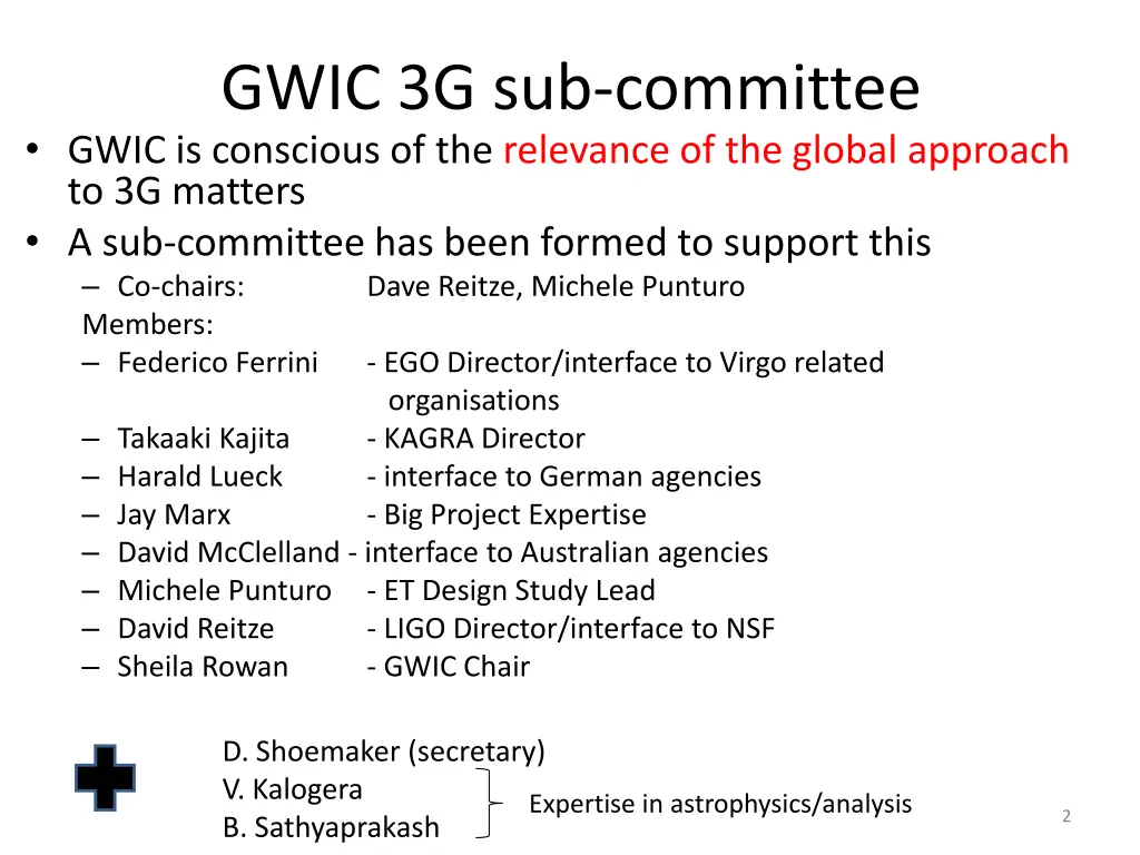 gwic 3g sub committee gwic is conscious
