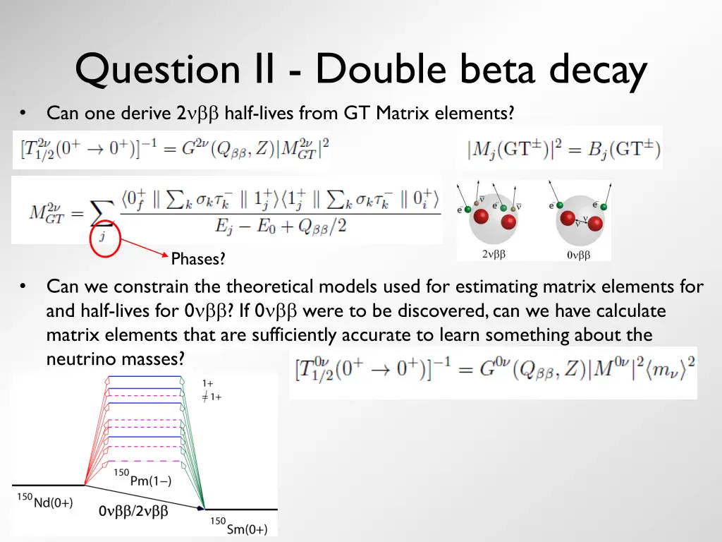 question ii double beta decay can one derive 1