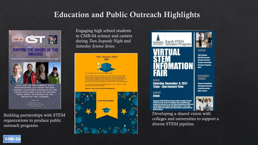 education and public outreach highlights