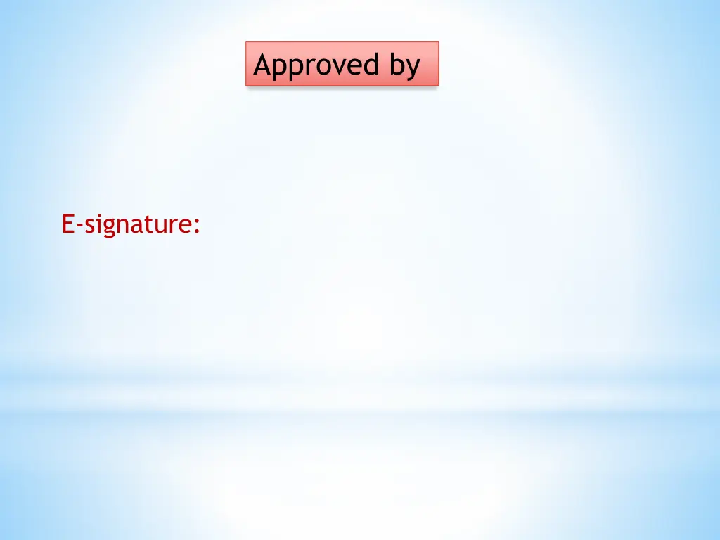 approved by