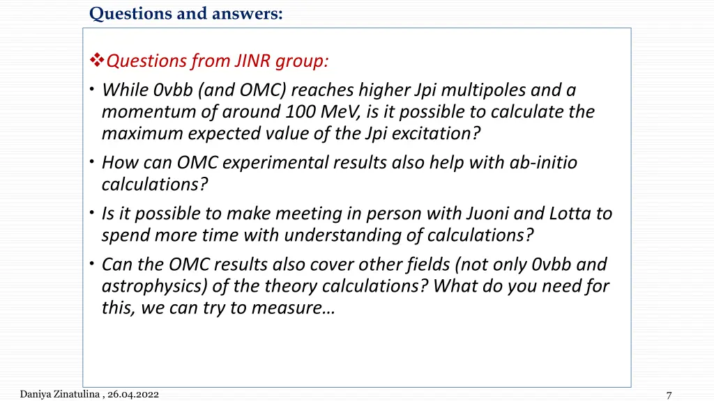 questions and answers 1