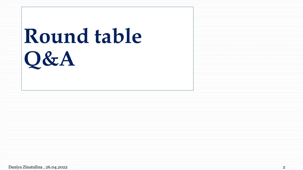 round table q a