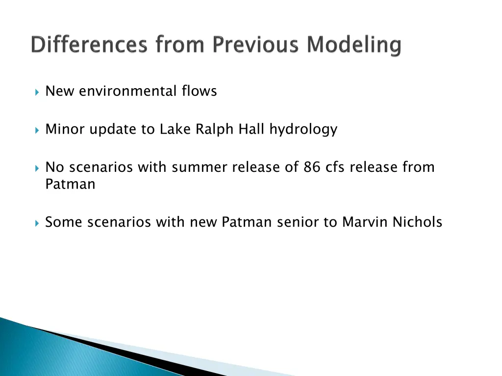 new environmental flows