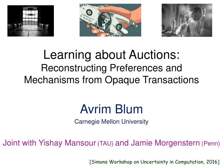 learning about auctions reconstructing