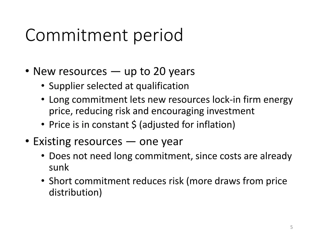 commitment period