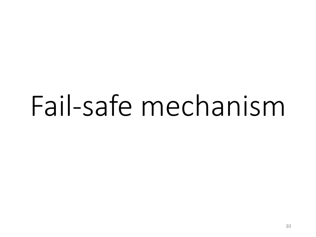 fail safe mechanism