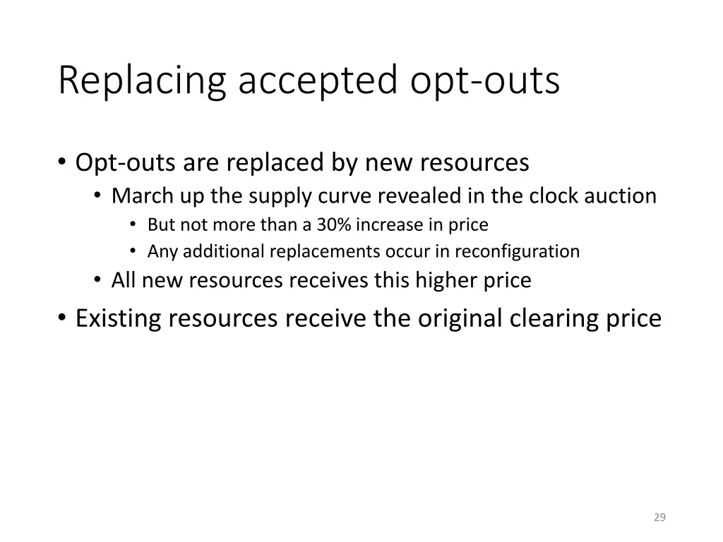 replacing accepted opt outs