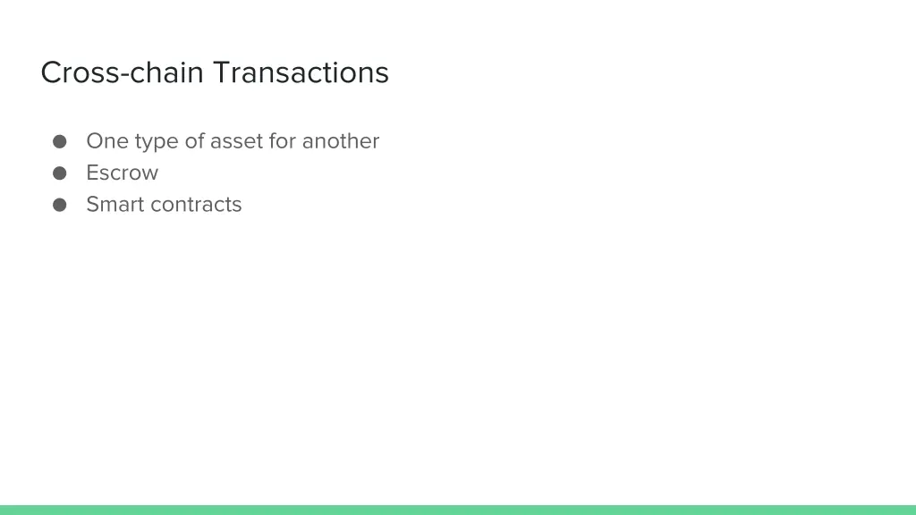 cross chain transactions