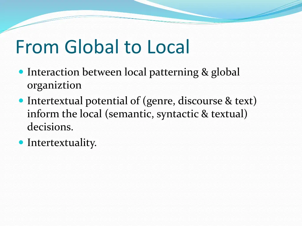 from global to local