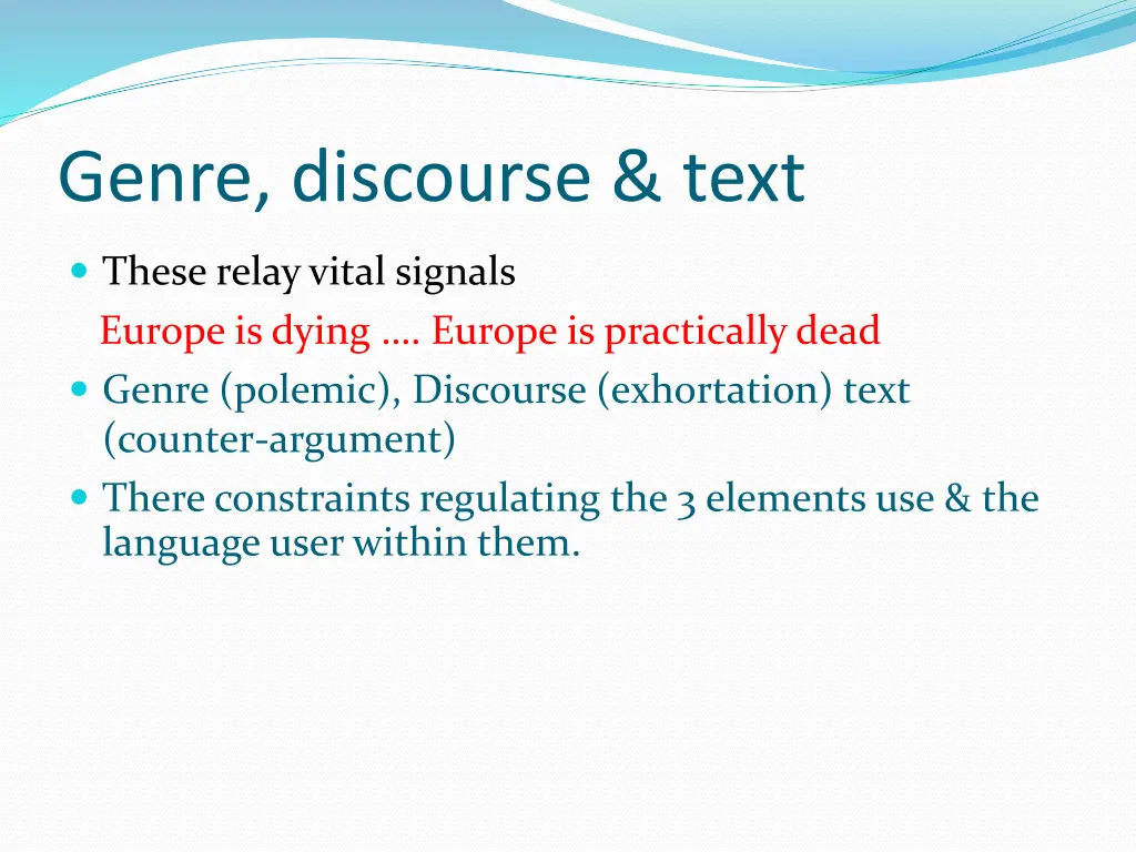 genre discourse text