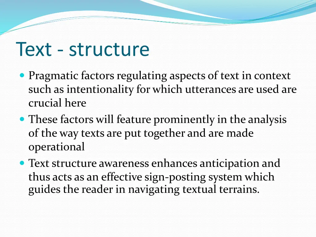 text structure