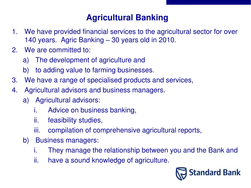 agricultural banking
